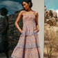 Jolene midi dress in vine block print