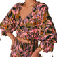 Leighton crop top in tapestry print