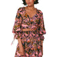 Leighton crop top in tapestry print