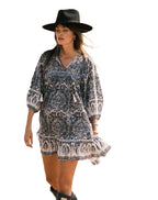 Magdalena mini dress in rishi block print