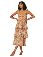 Stella ankle dress in geo print