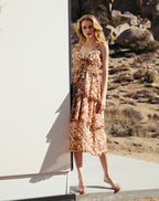 Stella ankle dress in geo print