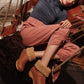 Low clog shearling boot in camel