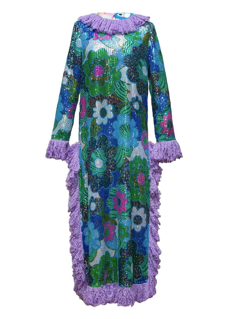 Deva dress in floral blue