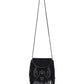 Shila crossbody bag in black suede
