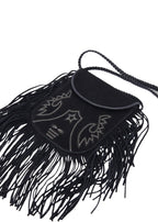 Shila crossbody bag in black suede