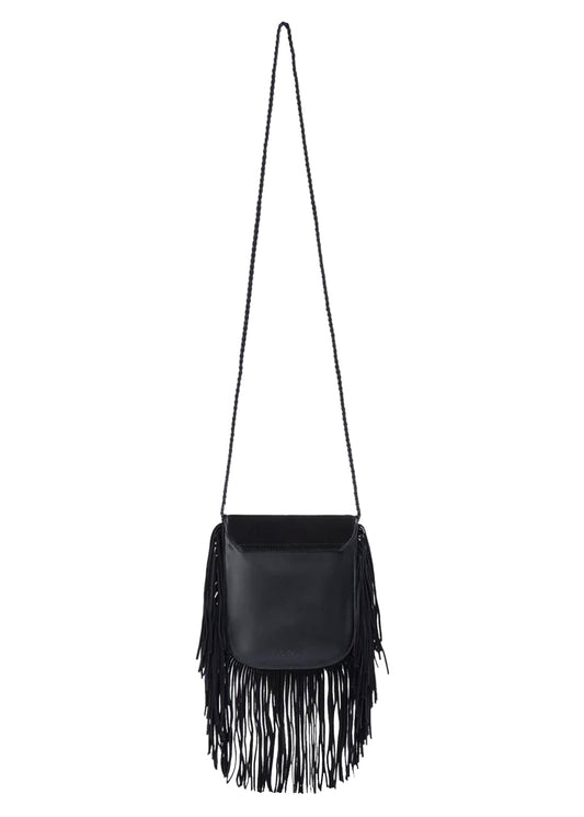 Shila crossbody bag in black suede