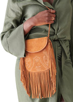 Shila crossbody bag in saddle suede