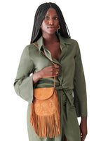 Shila crossbody bag in saddle suede