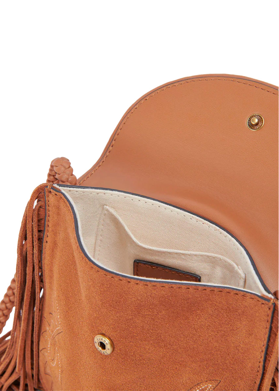 Shila crossbody bag in saddle suede