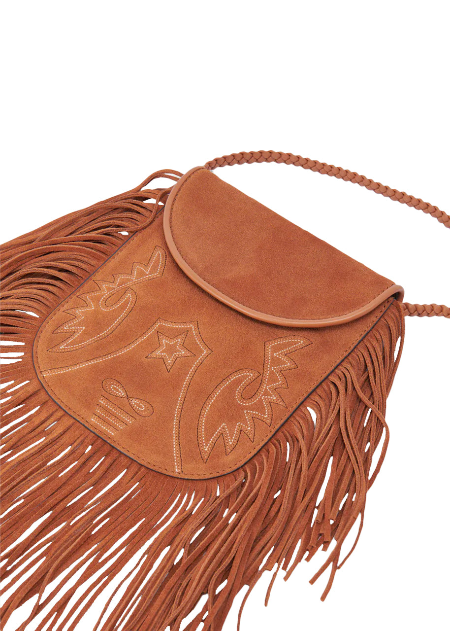 Shila crossbody bag in saddle suede