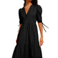 Dustin romantic midi dress in jet black