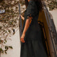 Dustin romantic midi dress in jet black