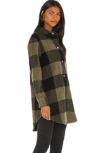 Eldridge plaid shacket in sage
