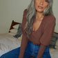 Emilia long sleeve tee in black cherry