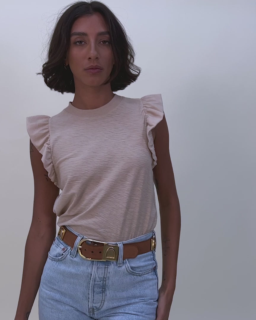 Paulette tank in toasted marshmallow