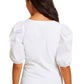 Giada gathered tee in optic white