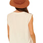 Western howdy cutoff graphic tee in cream