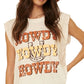 Western howdy cutoff graphic tee in cream