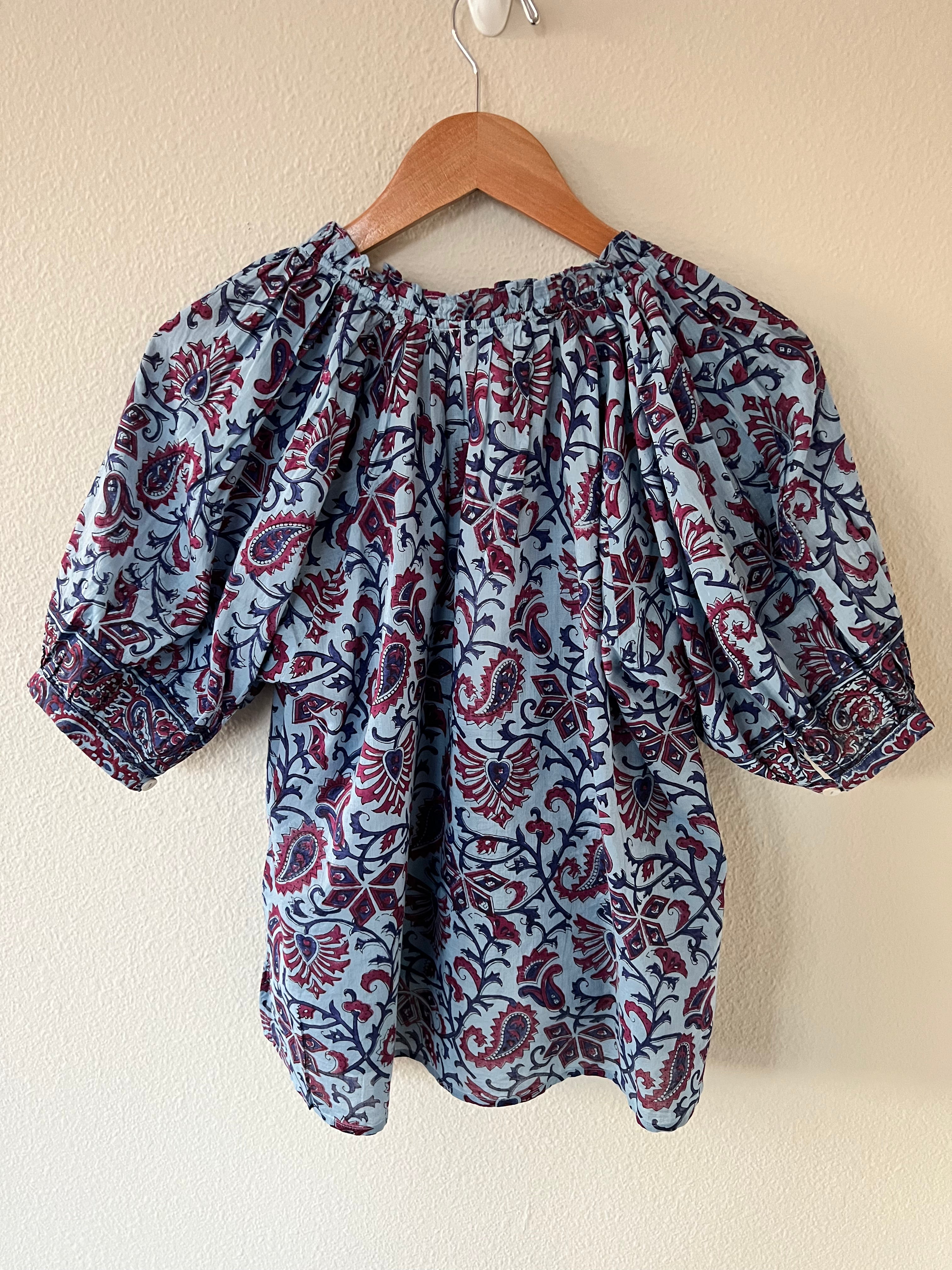 Daphney blouse in dehli block print