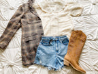 Plaid for you blazer in brown