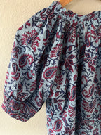Daphney blouse in dehli block print