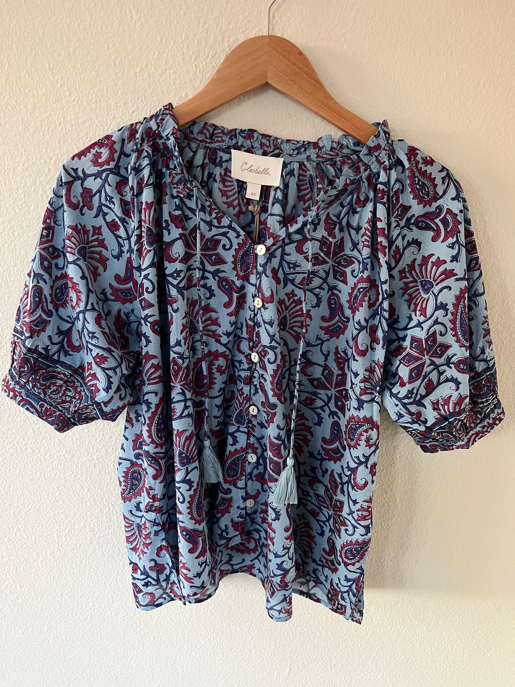 Daphney blouse in dehli block print