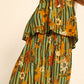 Jasmine top in sunflower stripe moss green