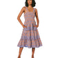Jolene midi dress in vine block print