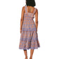 Jolene midi dress in vine block print