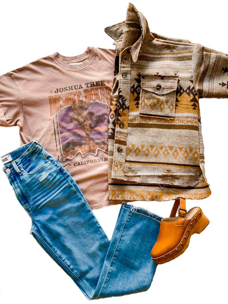 Joshua tree boyfriend tee in mauve