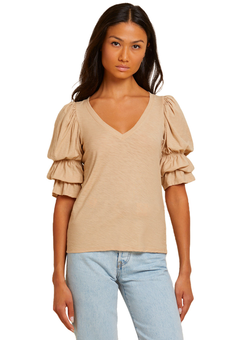 Katana romantic sleeve tee in toasted marshmallow