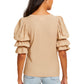 Katana romantic sleeve tee in toasted marshmallow