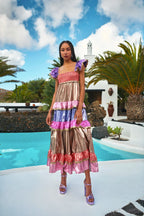 Ladimar dress in metallic