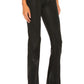 Lou lou high rise flare in black fog luxe coated