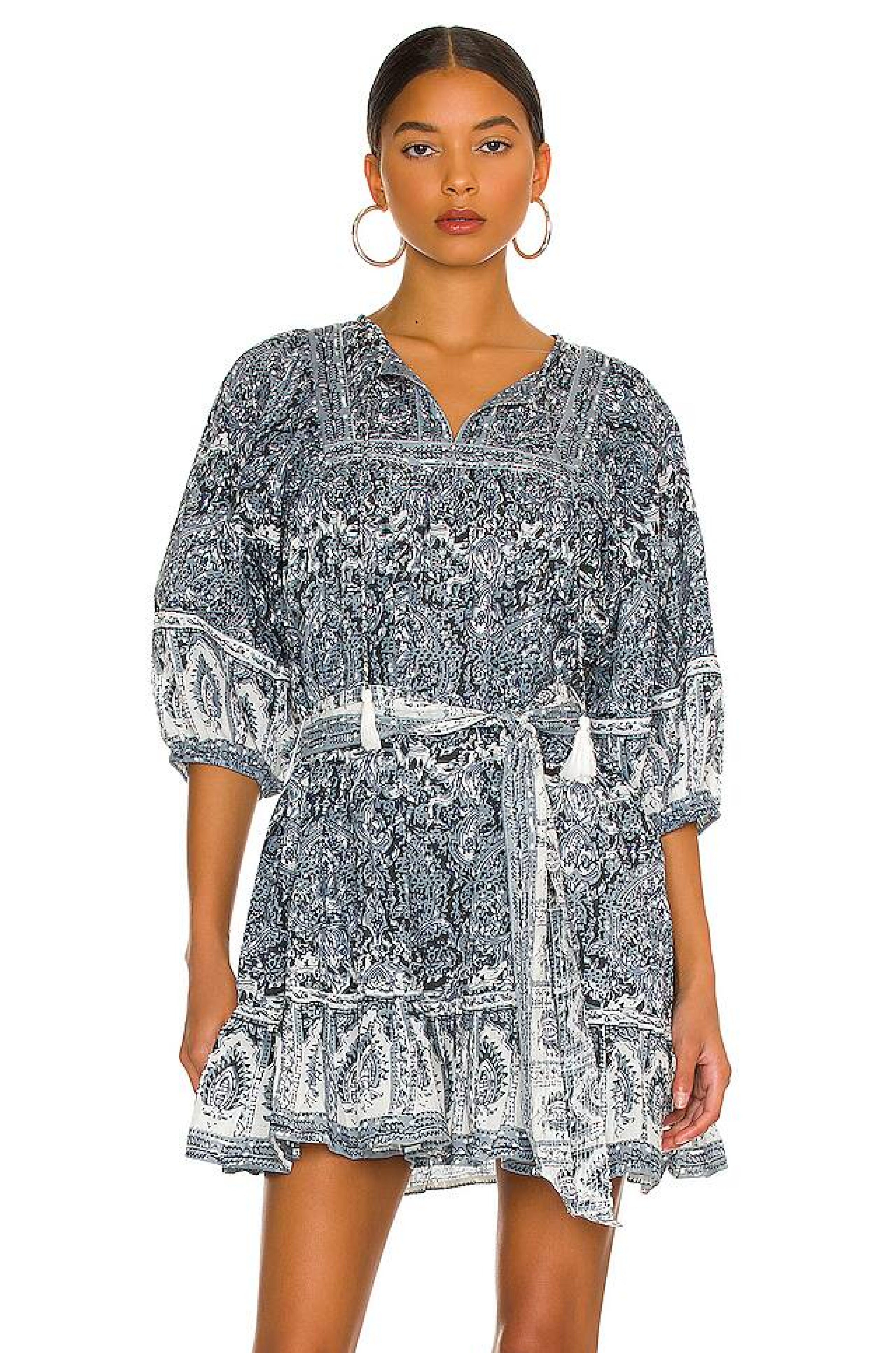 Magdalena mini dress in rishi block print