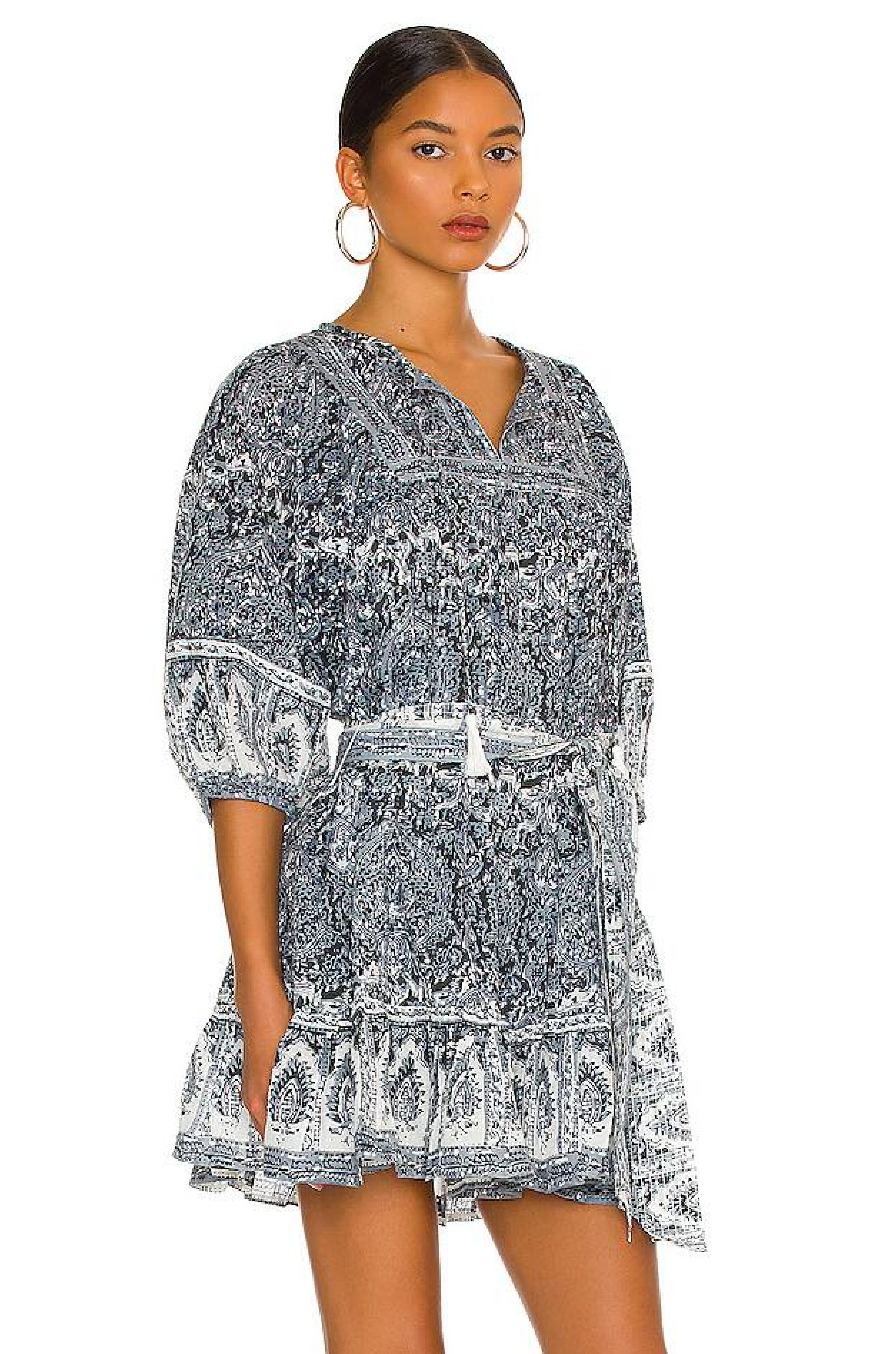Magdalena mini dress in rishi block print