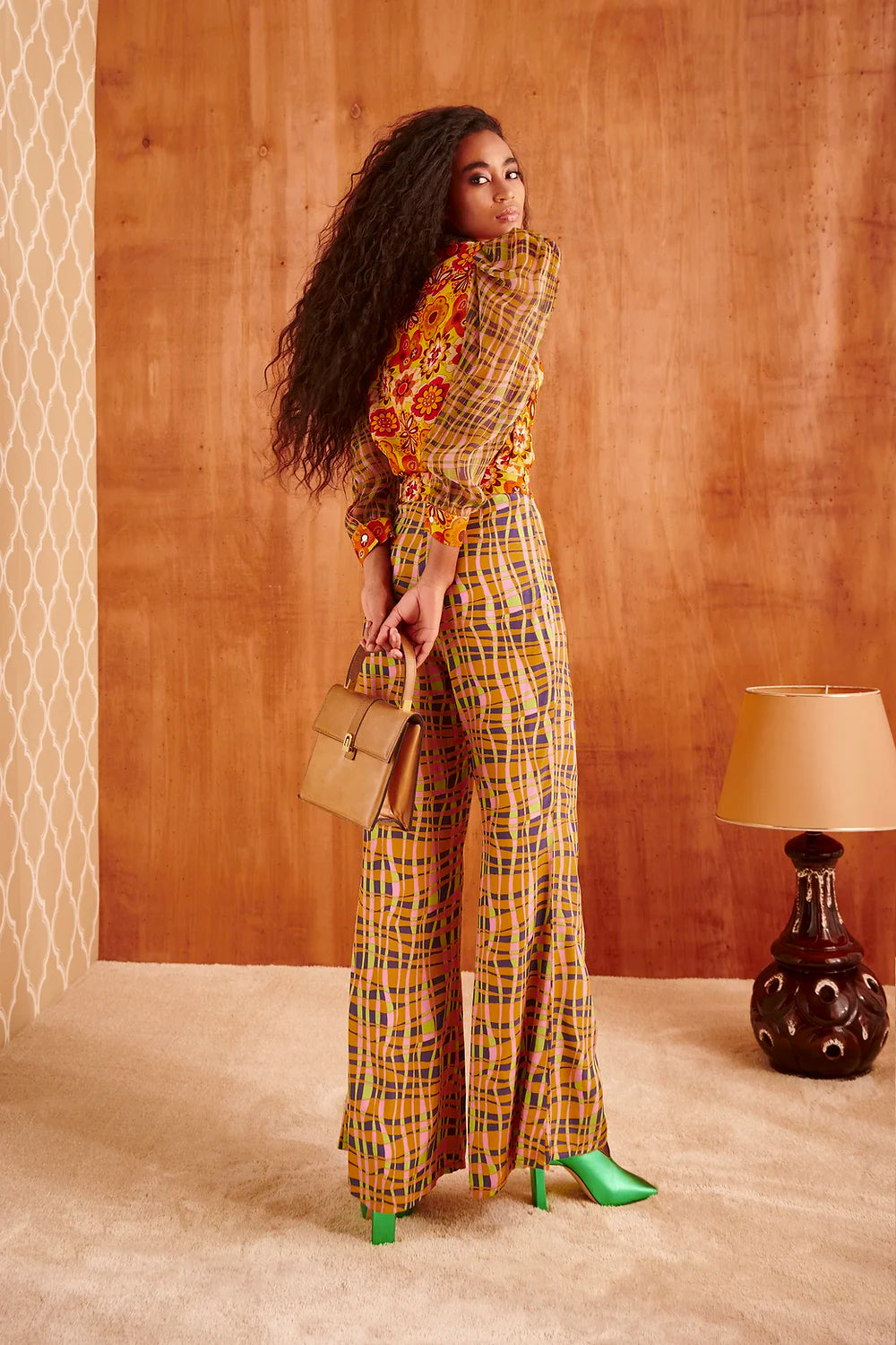 Makalu trousers in plaid multi