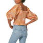 Morgan blouse in abstract rose