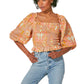 Morgan blouse in abstract rose