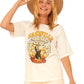 Nashville music city destructed graphic tee in cream