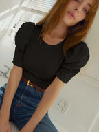 Caitlin blouse in jet black