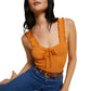 Eloise smocked chemise tank in persimmon