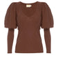 Emilia long sleeve tee in black cherry