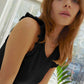 Gemma flutter tank in jet black