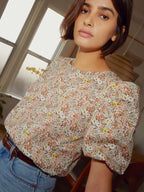 Heidi crop blouse in dear abby