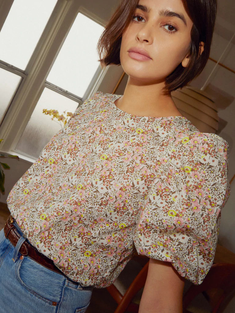 Heidi crop blouse in dear abby