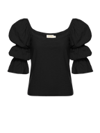 Hillary romance tee in black