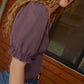 Laila snap corset tee in frozen grape