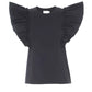 Para boxy tee in jet black